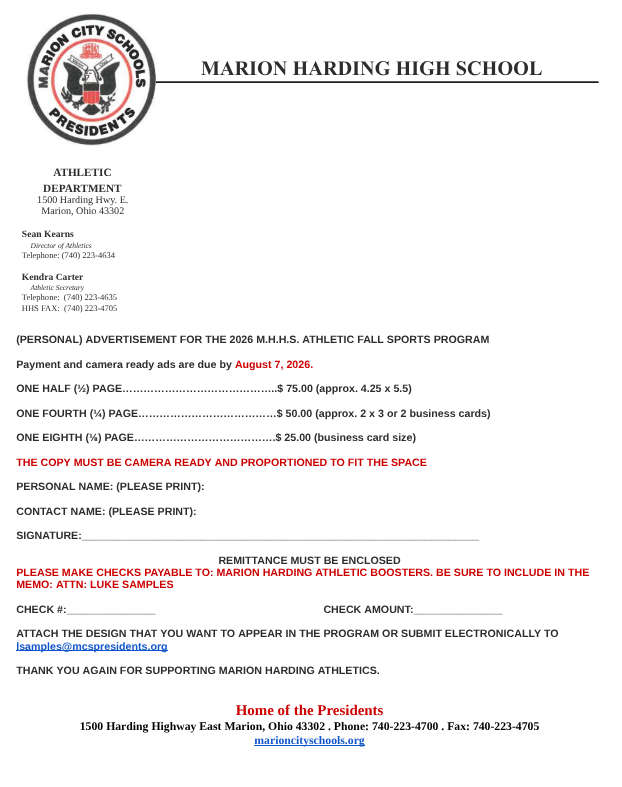 prexyhoops's tweet photo. 🚨 Have your heard the news!? 🎉

We are bringing back the Fall Sports Program.

That’s right, all HHS fall athletics will be featured in this program!

Would you like a business ad featured in this program??  

Do you want to give a shoutout to a fall athlete?  Do you have a Senior athlete and want to submit a picture with a shout out?! 

Please email lsamples@mcspresidents.org with any questions or submissions.