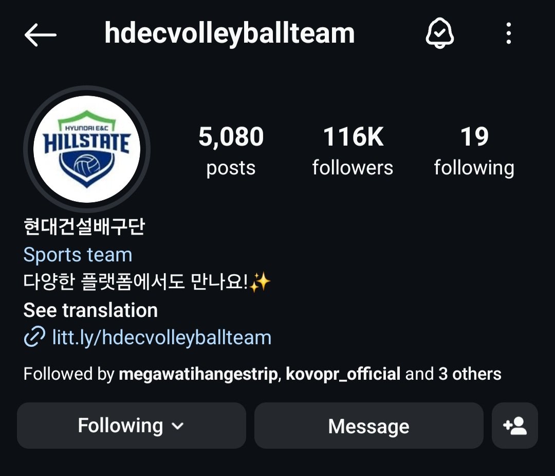 menungguwaktuku's tweet photo. Belum 12 jam sejak Mega resmi berseragam 💛💙 tapi follower ig Hyundai Hillstate tembus lebih dari  116 ribu follower dan menggeser Kovo di ranking 2 follower terbanyak.

Pengaruh Mega belum habis! Dahsyat! 🔥 https://t.co/ojyRAjTicD