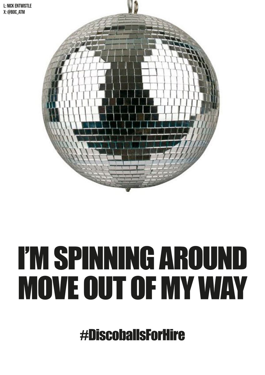 BOC_ATM's tweet photo. My 3rd poster in response to today's @OneMinuteBriefs creative challenge to advertise #DiscoBalls https://t.co/GyADKThPhh