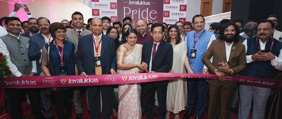 Joyalukkas's tweet photo. Joyalukkas Pride Partnerships Recognition &amp; Innovation in Design Excellence 2026 was inaugurated by Dr. Joy Alukkas &amp; Mrs. Jolly Joy Alukkas at the Adlux Convention and Exhibition Centre, alongside other dignitaries. https://t.co/ZathE9eq06