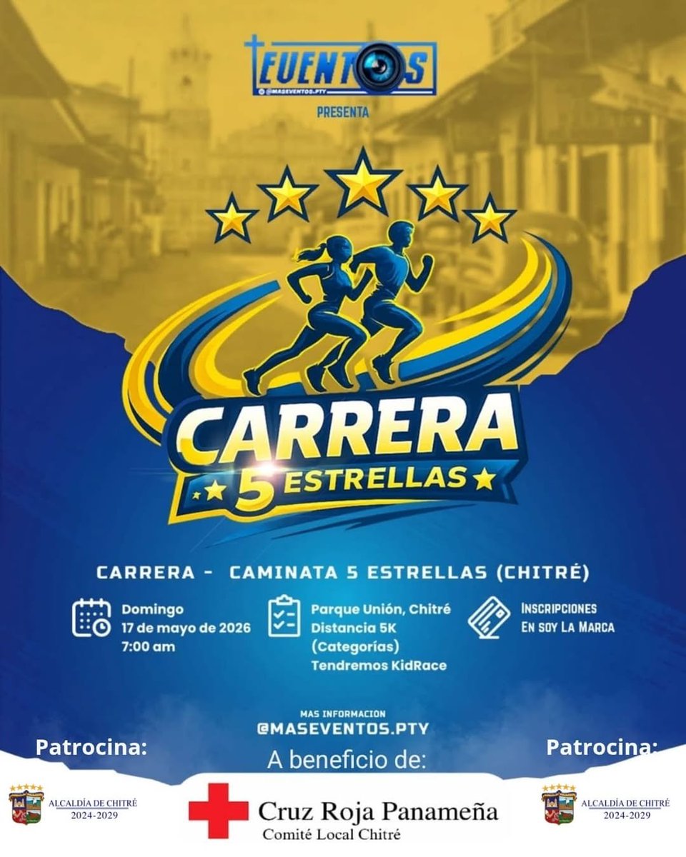 jchuertasolis's tweet photo. Estamos a una semana de nuestra carrera 🔥 en la ciudad de Chitré https://t.co/EcvA8dg0JA