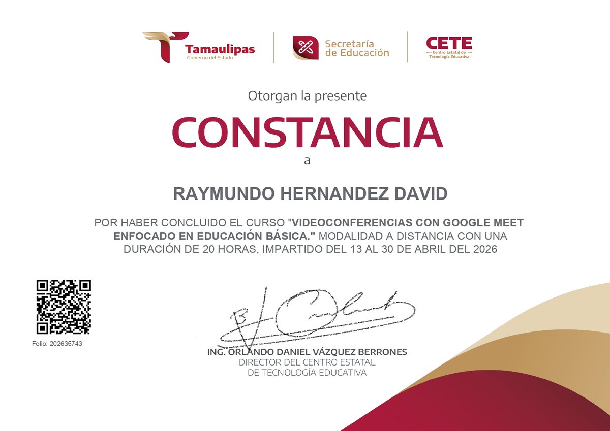 rhernandezdavid's tweet photo. “La educación requiere docentes que nunca dejen de aprender.”  Por lo que durante el mes de abril 2026 continuamos con el fortalecimiento de competencias digitales a través del CETE en Tamaulipas.
#CompetenciasDigitales #CETE #FormaciónDocente #EducaciónDigital #Educación2026 https://t.co/hrnkaKawn8