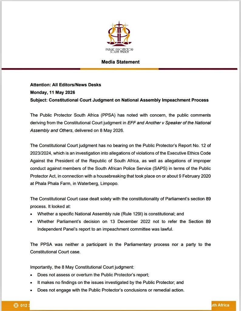 Public Protector South Africa tweet media