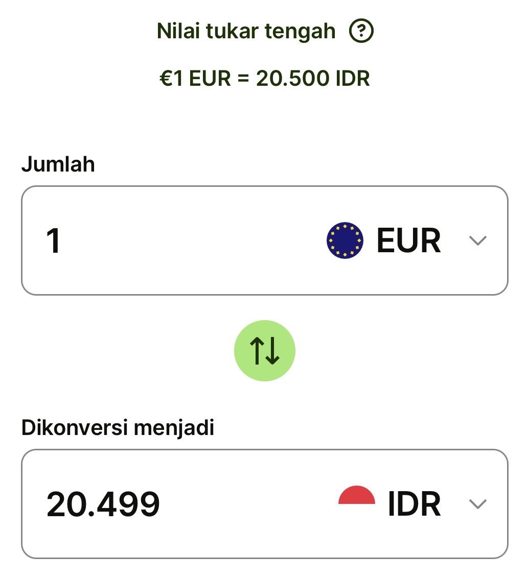 UGM_FESS's tweet photo. 1 EURO UDAH TEMBUS 20 RIBU!!😵‍💫
masa gaji kamu masih mau rupiah terus?

kalau mau kerja di Jerman lewat Ausbildung, jadi skilled worker, atau jalur lainnya, modal utamanya ya bahasa Jerman🇩🇪 

yuk #PedeAjaDulu bareng Cetta German dan booking promonya skrg👇
https://t.co/AF7t7rcOr4 https://t.co/pFp3BaUBom