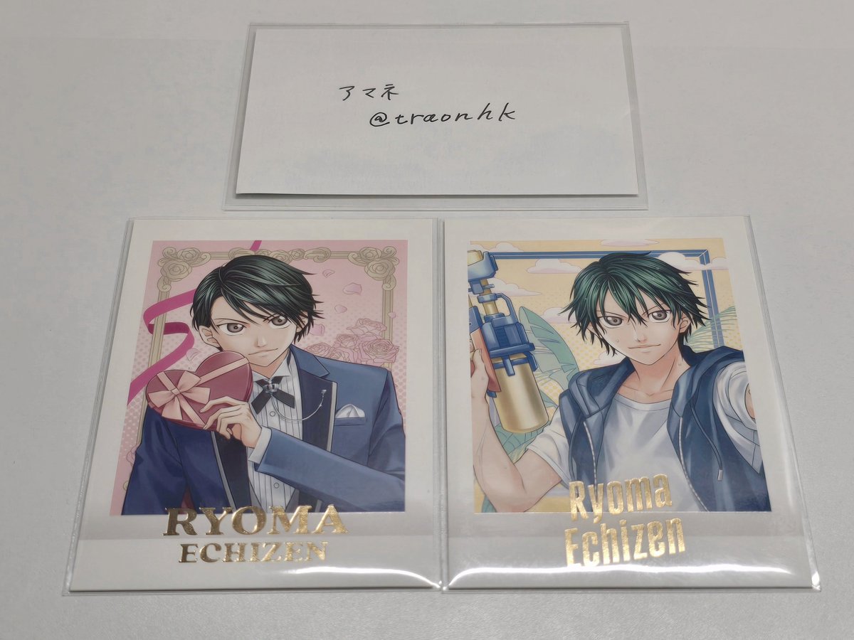 traonhk's tweet photo. 【交換】テニスの王子様 カラオケの鉄人コラボ ぱしゃこれ【譲渡】

譲╎越前.神尾.遠山.丸井.木手
求╎箔押し亜久津／N 1枚90円＋送料
画像一枚目のみ交換を求めております。

検索からでも気軽にお声がけ下さいませ。 https://t.co/afXc70Ak3l