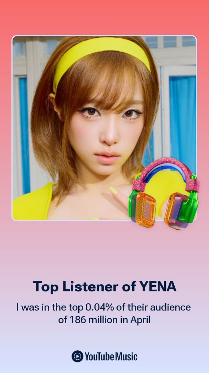 the way yena's monthly audience went from 36M in march to 186M in april is crazy...

and she's very close to 200M now 🥹