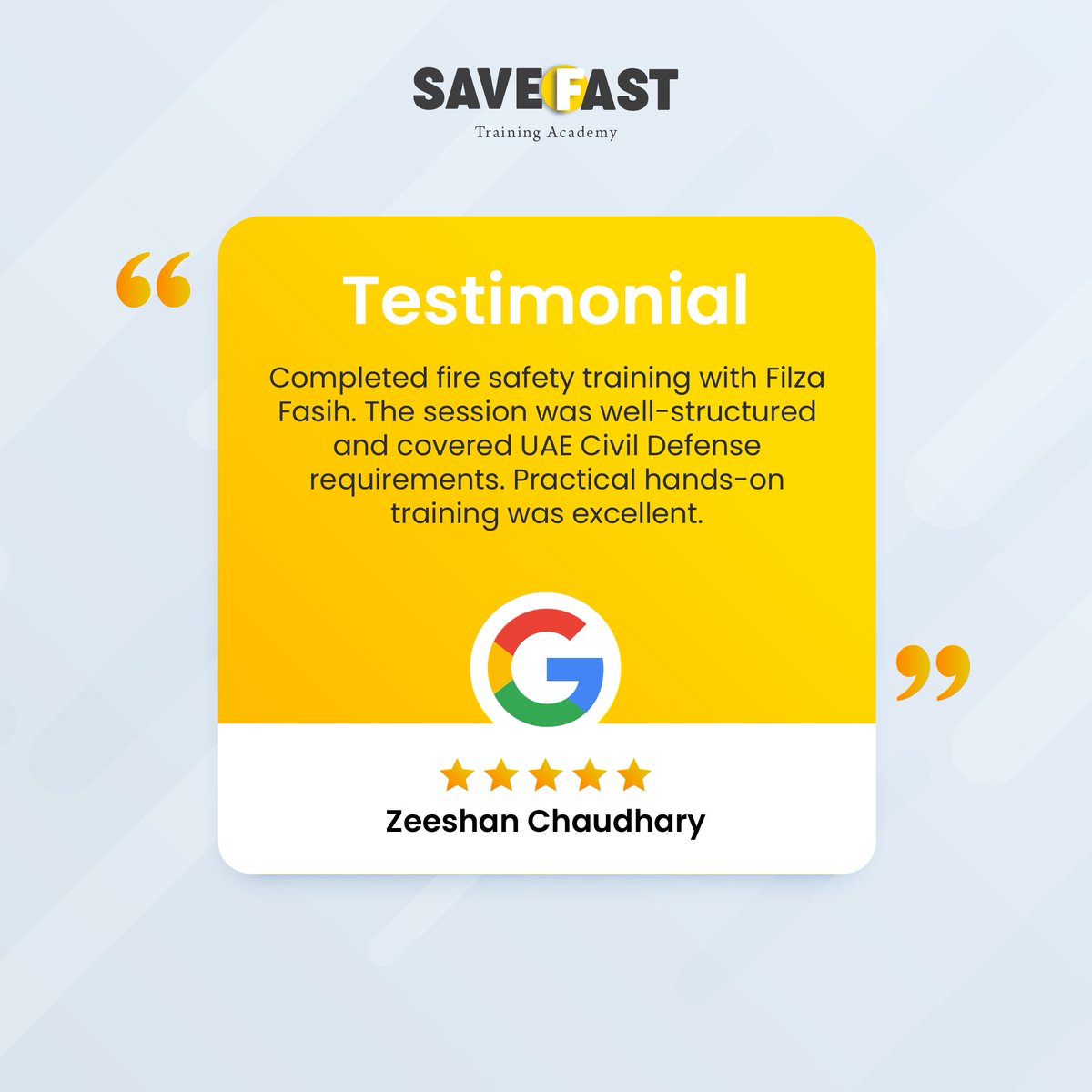 save_fast's tweet photo. Don’t just take our word for it. Hear what participants say about SaveFast expert-led safety training. Every review is a badge of honor and drives us to improve. Your safety is our purpose.
#ParticipantVoices #SafetyMatters #SaveFastExperience https://t.co/vC5jnnYC3V