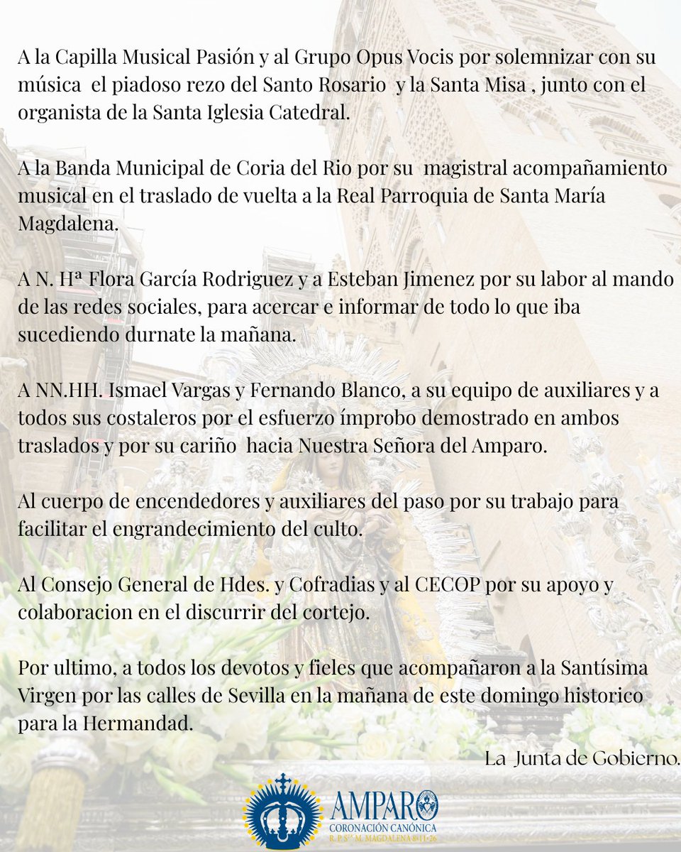Hermandad del Amparo tweet media