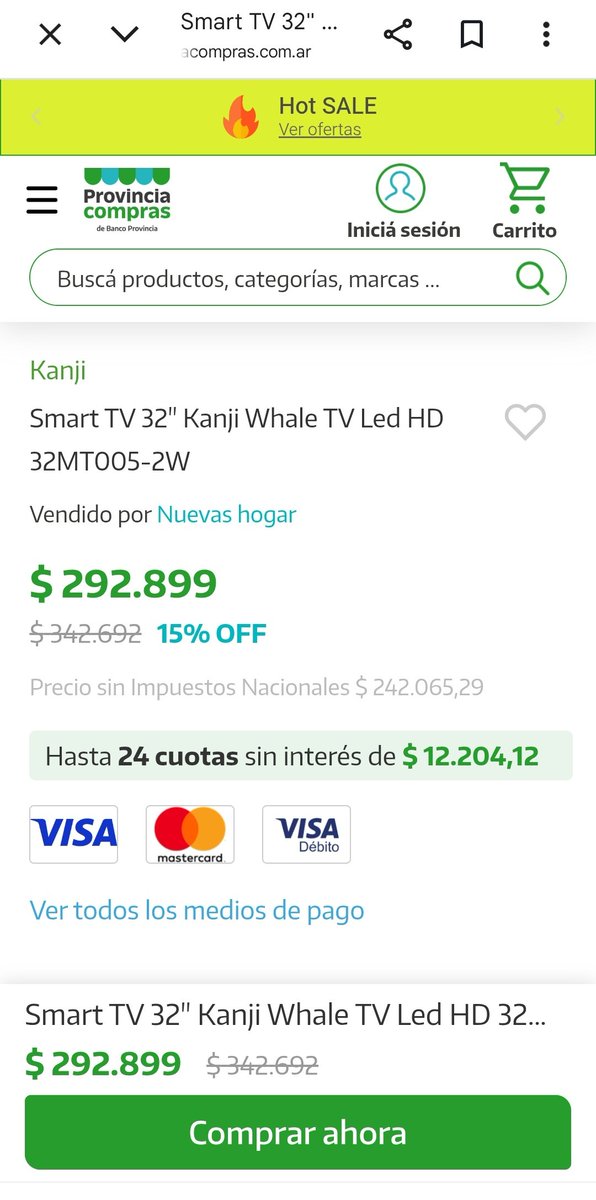 linalanzoni's tweet photo. Muy lindo el HOT SALE, pero hace dos dias 🫣 https://t.co/KImIZ2xh90