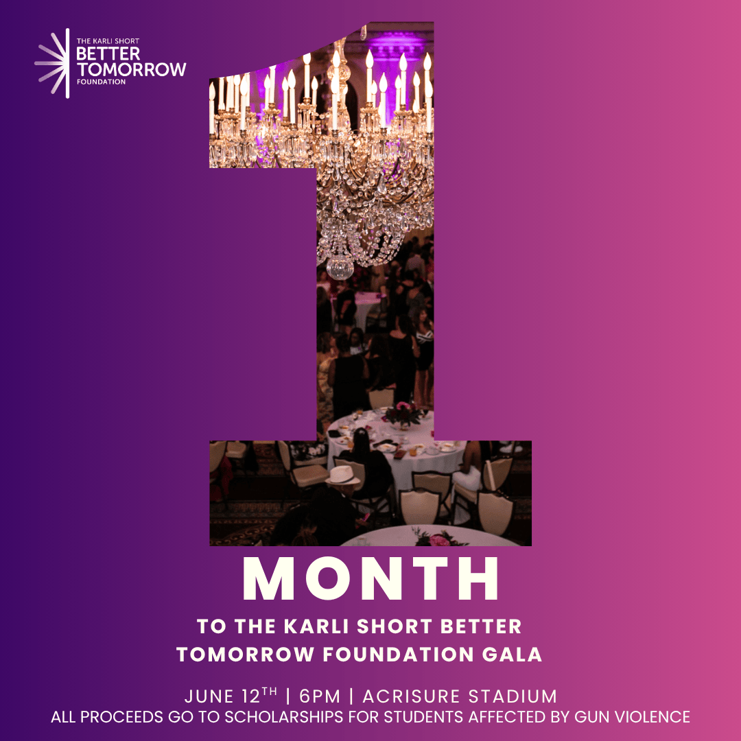 KSBTFoundation's tweet photo. 🎟️ https://t.co/rkKt9VLEEo 🎟️

The 5th Annual Karli Short Better Tomorrow Foundation Gala is officially one month away!

Join us on June 12th at @acrisurestadium for an unforgettable evening benefitting students impacted by gun violence.

🎟️  https://t.co/rkKt9VLEEo 🎟️ https://t.co/DgmK4Hcift