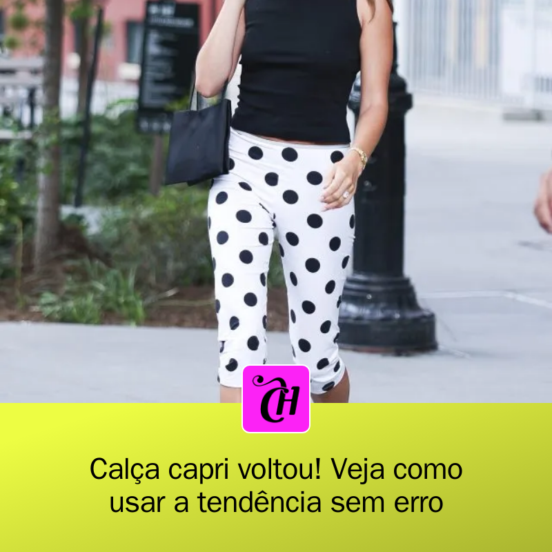 CAPRICHO's tweet photo. 👖✨ A calça capri está de volta e promete conquistar seu coração! Combinada com blazers oversized e sapatilhas, essa tendência dos anos 2000 volta com tudo. Descubra como arrasar com estilo! #CalçaCapri #Moda2023
https://t.co/RC0UvNFjxd https://t.co/NnA4Ljiggj