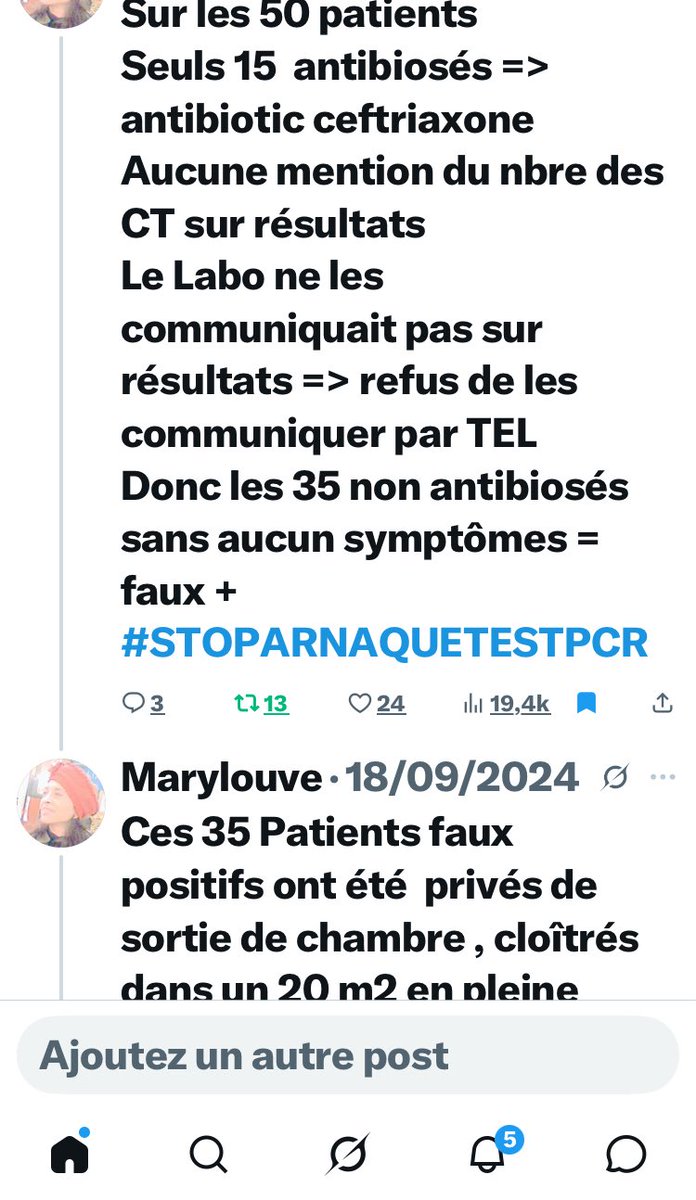 Jeannemarie1309's tweet photo. Les téléToubibs Covidistes #AppelezMoiDrKnock recommencent leur 🎪 pour #HantaVirus
 ⚠️ Nouvelle pandémie de #TESTPCR  faussement  +  =>  Malades Asymptomatiques = Malades imaginaires car 0 réglementation du Nbre de CT n’a été EXIGÉE 
au delà de 30 Ct =>70% de faux + https://t.co/jTxX7ksnhd