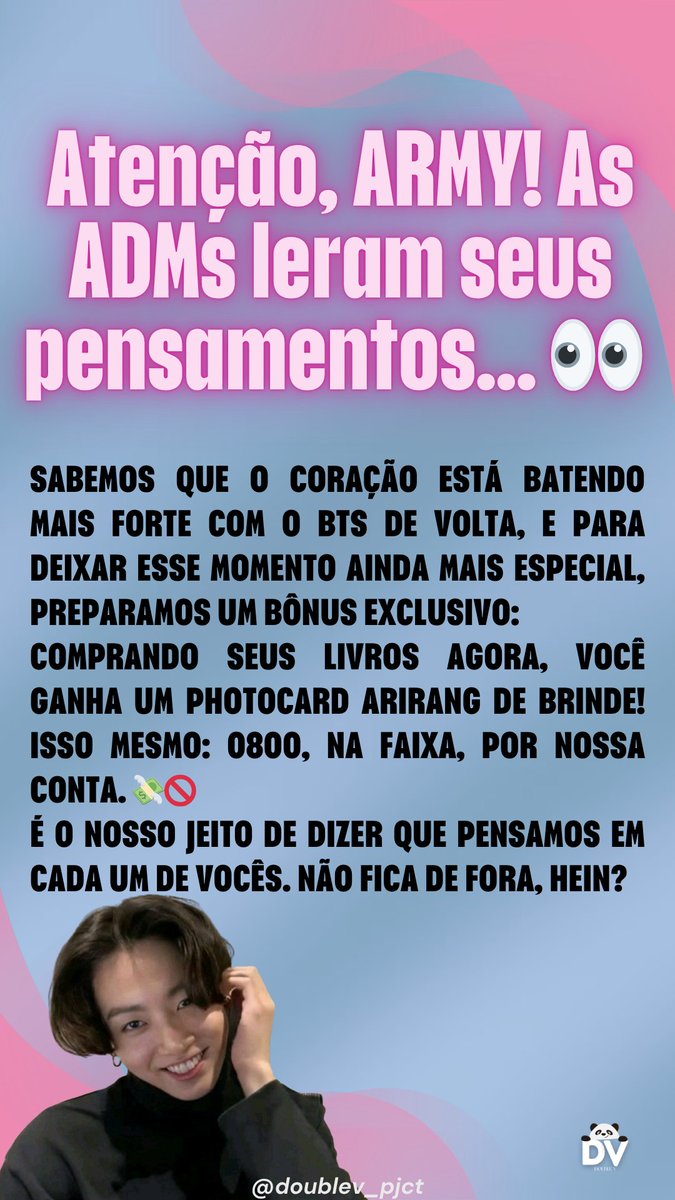 DoubleV_Pje's tweet photo. Hello pandinhas! Tudo bem? Estamos com uma surpresinha pra quem garantir seu exemplar de Barriga de Aluguel! 

#fanfic #namjin #fanfiction #ficbook https://t.co/hO3LNdDbN7