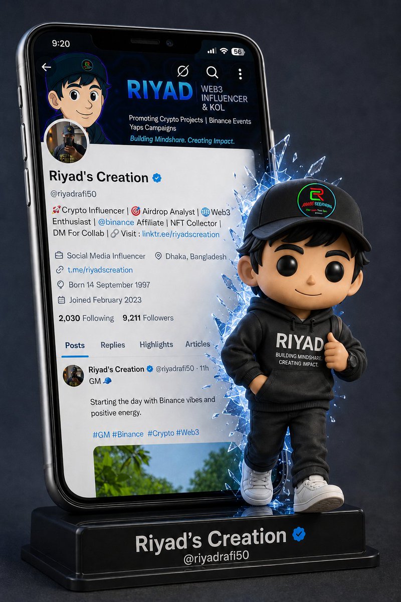 riyadrafi50's tweet photo. From X Profile to Real Life 👀

Built in Web3. Powered by the community. 

#Crypto #Web3 #Binance #KOL #RiyadsCreation https://t.co/n2n8AhifIF