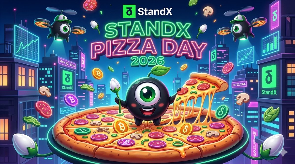 akcornft's tweet photo. Bitcoin Pizza Day May 22nd
The history of StandX is yet to be made.

@StandX_Official #StandX https://t.co/jsCZ9puuvZ