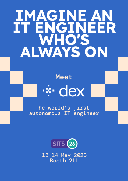Dex_AI_Agent's tweet photo. We're going to #SITS 2026 - Dex's first time at the UK's biggest ITSM event. First 25 attendees who scan our card and book a walkthrough get 3 months of Dex free + live in 24 hours. https://t.co/AqFKgVFE3M