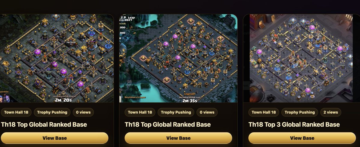 COCBaseVault's tweet photo. Some More Base Layouts for Wars and Legends league for Townhall 18s From Top Global players
Get it here and make sure to follow for future bases
https://t.co/TTGXix4Xpj
Please Like and Retweet, it's much appreciated
#clashofclans #baselayout #coc #th18 https://t.co/Opy50rVOLP