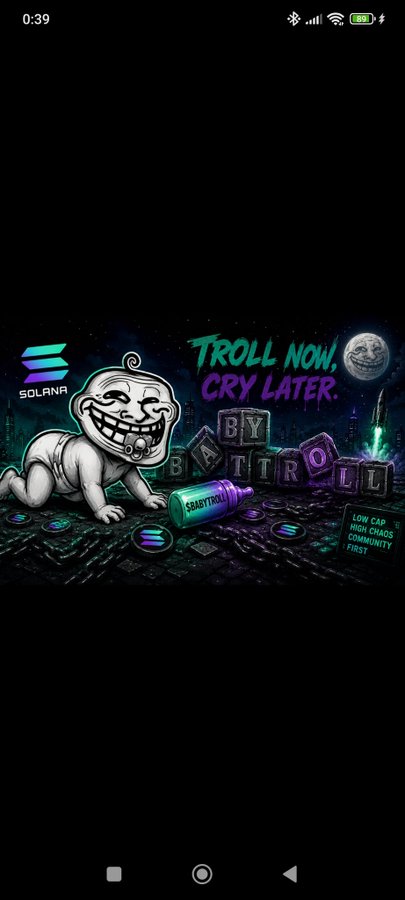 $BABYTROLL

Some tokens promise the moon. This one promises a sticky handshake.

👉 MAIN SITE: babytrollcoin.lat

$BABYTROLL doesn't do rockets. It does raspberries.

Free claim. No whitepaper. No roadmap. Just a baby troll making faces at you from your wallet.

Claim if