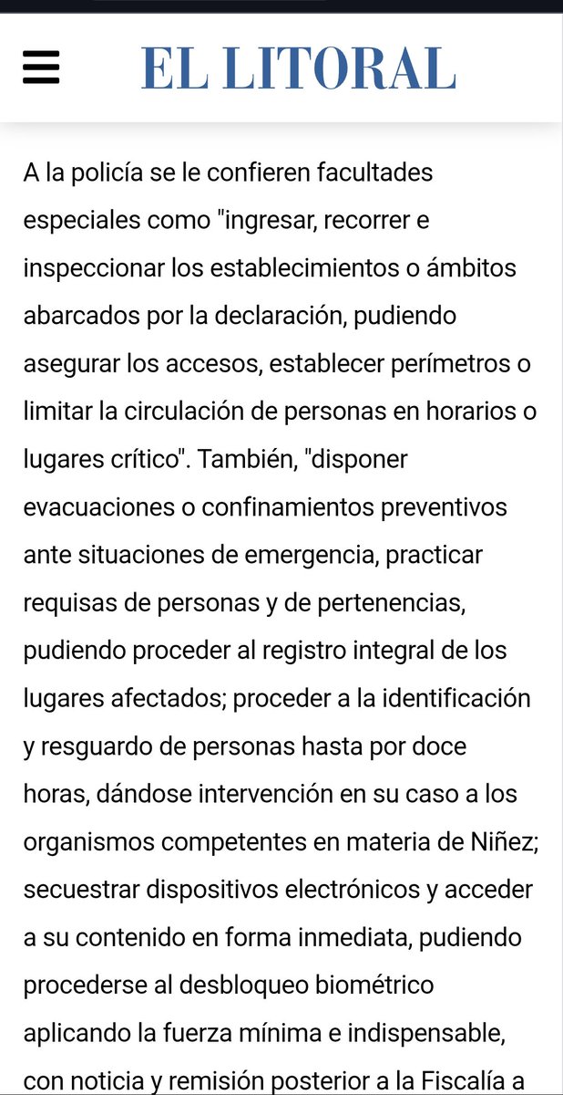 rgr1979's tweet photo. Proyecto de ley del ejecutivo provincial santafesino. Cualquier similitud con la DICTADURA no es mera consecuencia. A cuanto quedamos los santafesinos de una nueva noche de los lápices si se aprueba ésta ley?  Dice que le pueden pegar lo justo y necesario a los pibes. Demencial https://t.co/az38IRD3xN