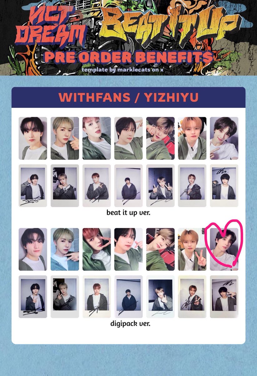 urichenle's tweet photo. Wtb want to buy pc jisung pob yzy / withfans prefer yg ak kasih lope 🩷

T. Yizhiyu beat it up biu js digipack https://t.co/EHqlqjCYPX