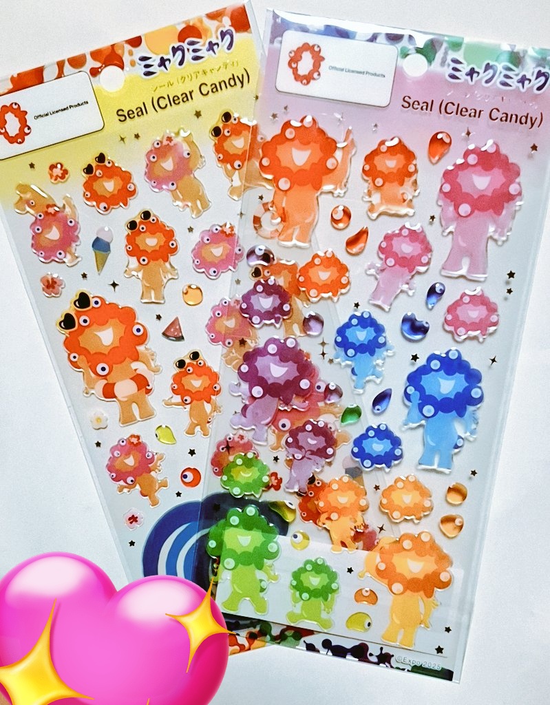みくみく様 おまとめ♡ カラフルなﾐｬｸﾐｬｸさまシール見て✌️ 右すたりカラーっぽいと思った