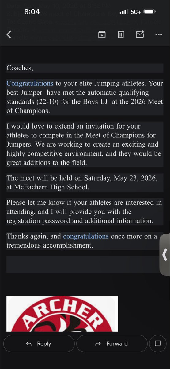 KevariusTyler's tweet photo. Kevarius Tyler here just got invited to go longjump at the meet of champions may 23 class of 27 jumper ranked top 40 in USA!! @milesplit @worthCounty https://t.co/LR2NfPo6fo