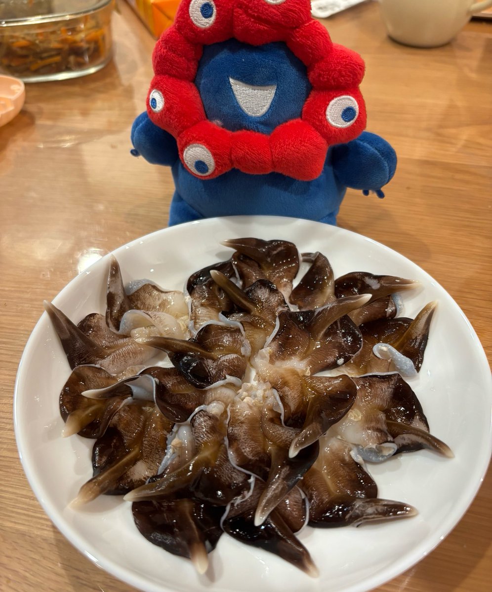 ご近所ママさんにいちごと交換でいただいた貝🥹調べたらなかなかいいお値段がするのね、、2人でヒイヒイしながら剥いてたけどうまうま〜！！！