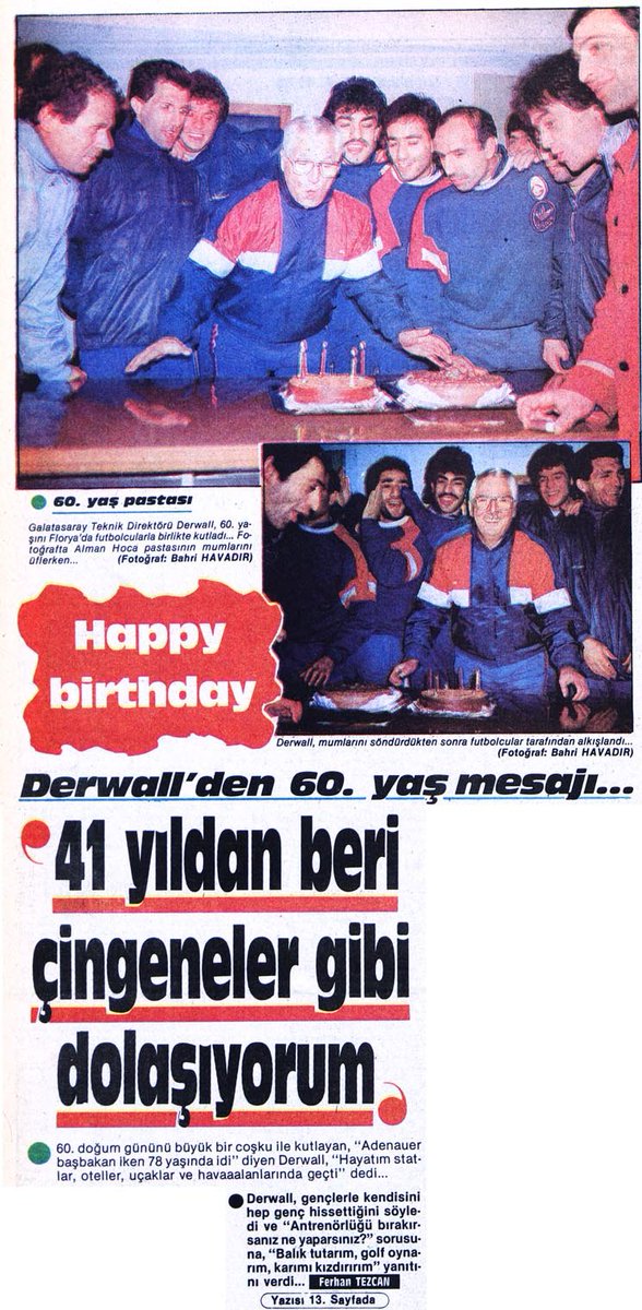 jimithekewl's tweet photo. Galatasaray'ın ve Türk futbol tarihinin müstesna isimlerinden Jupp Derwall, Türkiye'deki futbol ortamında günübirlik başarılar yerine sürdürülebilir bir sistemin eksikliğine dikkat çekerek, işe öncelikle sporcuların psikolojik ve maddi refahını sağlamakla başlamıştır.
"Yüzü gülmeyen" ve maddi sıkıntıları olan futbolcularla başarıya ulaşılamayacağını vurgulayan Derwall, Türk futbol kamuoyunun en büyük zaaflarından biri olan duygusal aşırılıkları da eleştirir. Bir galibiyetle oyuncuların omuzlara alınıp bir mağlubiyetle yerin dibine sokulduğu bu sabırsız yapının (ki hala aşılamamış bir şey) başarılı olamayacağını söyler ve şampiyonluk için karşılıklı güvene ve istikrara dayalı bir zihniyetin inşa edilmesi gerektiğini savunur. Ayrıca, ezbere bir oyun yerine rakibin zaaflarına göre şekillenen rasyonel bir futbol aklının sahaya yansıtılmasını talep eder.
Derwall'in Türkiye'ye asıl büyük önerisi ise, kendi tabiriyle "30 yıllık ağır bir reçete" olan köklü bir altyapı devrimidir.
Uluslararası düzeyde başarının hayal olmaktan çıkması için futbol eğitiminin on yaşına kadar inmesi, altyapılarda oyuncuların sadece yetenekle değil, mutlak surette kondisyon ve kuvvete dayalı çalışmalarla "önce sporcu, sonra futbolcu" olarak yetiştirilmesi gerektiğini belirtir. Bugünden bakıldığında "ne var bunda" denilebilir ama 80'lerin Türkiye'sinde uzun vadeli bir sporcu yetiştirme idealini benimsetmeye çalışması önemlidir.
Yine Derwall yıldız oyuncu eksikliğinin temelinde bu altyapı ve fiziksel eğitim yetersizliğinin yattığını tespit ederek, günü kurtaran palyatif çözümlerle Türk futbolundaki kalın ve yıkılması zor duvarların aşılamayacağını ifade eder.
Bu vizyonu hayata geçirebilmek için Almanya modelini işaret eden Derwall, Türkiye'nin dört bir yanına, adeta her mahalleye ve köye yayılacak semt tesislerinin ve futbol okullarının kurulmasını şart koşar. Tıpkı Almanya'nın otuz yıl önce (1950'lerde) başlattığı gibi sporun tabana yayılması gerektiğini savunarak, yöneticilerden ve taraftarlardan plana ve programa sadık kalacak uzun vadeli bir sabır talep eder.
Kısacası Derwall, sadece sahaya odaklanan bir antrenör olmanın ötesine geçmiş, tesisleşme ve modern eğitim yöntemleriyle Türk futbolunun genetiğini değiştirmeyi hedefleyen bir spor devriminin gerekliliğini ortaya koymuştur. Türk futbolundaki ama özellikle de Galatasaray'daki büyük sıçrayışın yol gösterici rehberlerinden olmuştur. Kendisini saygıyla anıyorum.