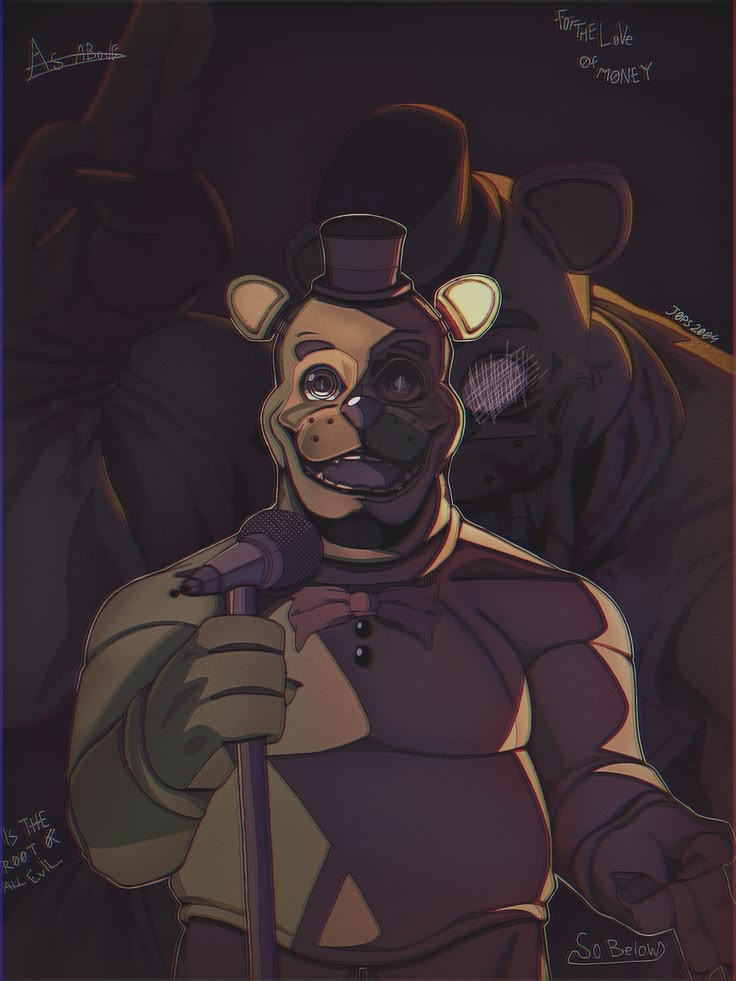 J0PS2004's tweet photo. < FOR THE LOVE OF MONEY IS THE ROOT OF ALL EVIL >
FNaF Fangame: Graveyard Shift at Freddy's fanart remake
#digitalart #fnafanart #GSaF https://t.co/mge10uD2Ox