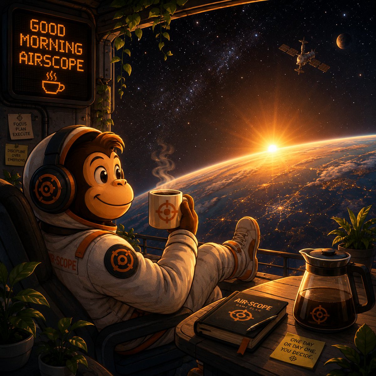 AirScope_'s tweet photo. Good morning scopers🧡

☕️🐒

#crypto #solana #memecoins #degen #Web3‌‌ https://t.co/VNe5x0vkCn