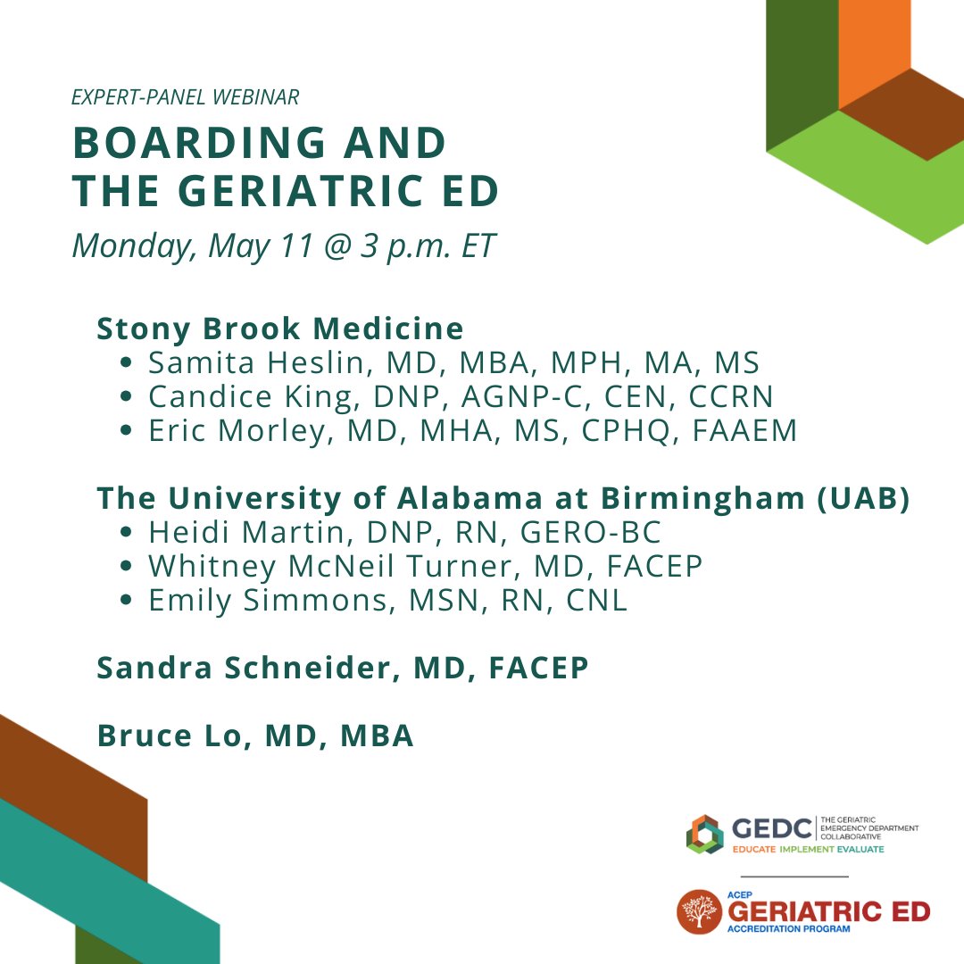 The Geriatric Emergency Department Collaborative tweet media