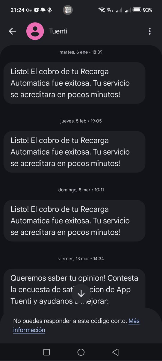 EveryRandom29's tweet photo. @TuentiEC @rzkarlos @Arcotel_ec @DanielNoboaOk @TuentiEC habla serio ese su secreto para no devolverme los megas y minutos. No me mandan el SMS de lo acumulado este mes y me piden justo ese SMS para escalar mi caso. Osea es un Bro mi sistema no se equivoca para cobrar ya que te procese la acumulación es avaricia 🤷🏾‍♂️🙄 #estafa https://t.co/3RK4OJq8cL