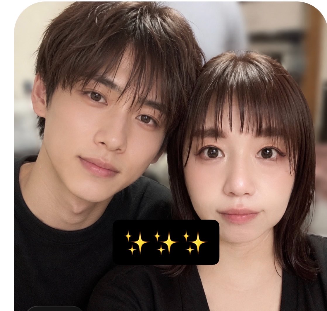 15313m's tweet photo. 顔の属性が似てるひとを彼氏にすると長続きするというのを聞いてチャッピーに作ってもらったけど似てる？？ https://t.co/4pMxbdfkd8