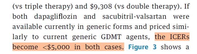 gcfmd's tweet photo. Quadruple GDMT for HFrEF

ARNI+BB+MRA+SGLT2i

At drug pricing in 2023 in US with annual costs of $9869, Q-GDMT was found to be cost effective (vs 2 or 3 drug regimens)

At 2026 pricing with annual costs of $420, now highly cost effective (ICER <$5000 per QALY saved)

Implement! https://t.co/tsih0FqS71