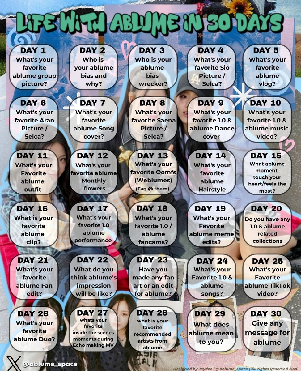 ablume_space's tweet photo. ⊹✦ 𝙇𝙞𝙛𝙚 𝙒𝙞𝙩𝙝 𝙖𝙗𝙡𝙪𝙢𝙚 𝙞𝙣 30 𝘿𝙖𝙮𝙨

✧ 𝘿𝙖𝙮 20 — "Do you have any 1.0 &amp; ablume related collections"

#ablume #어블룸 #LifeWithablumeIn30Days
@ablume_twt @heartblume https://t.co/OvjMssVglV