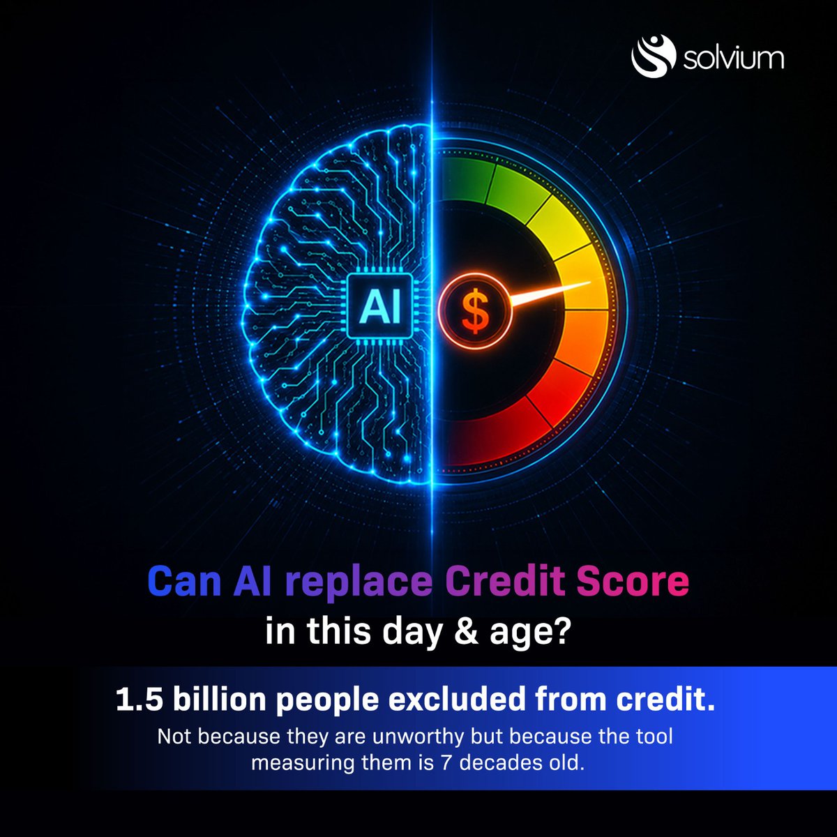 SolviumAi's tweet photo. 𝗧𝗵𝗲 𝗰𝗿𝗲𝗱𝗶𝘁 𝘀𝘆𝘀𝘁𝗲𝗺 𝘁𝗵𝗲 𝘄𝗼𝗿𝗹𝗱 𝘀𝘁𝗶𝗹𝗹 𝗿𝘂𝗻𝘀 𝗼𝗻 𝘄𝗮𝘀 𝗯𝘂𝗶𝗹𝘁 𝗶𝗻 𝟭𝟵𝟱𝟲.
But today’s borrowers don’t look like the borrowers of 𝟳𝟬 𝘆𝗲𝗮𝗿𝘀 𝗮𝗴𝗼.

𝗢𝘂𝗿 𝗹𝗮𝘁𝗲𝘀𝘁 𝗯𝗹𝗼𝗴 explores how AI-driven credit assessment could unlock access for 𝟭.𝟱 𝗯𝗶𝗹𝗹𝗶𝗼𝗻 𝗽𝗲𝗼𝗽𝗹𝗲 still excluded from credit. 

From MSMEs to rural entrepreneurs, 𝘁𝗵𝗲 𝗳𝘂𝘁𝘂𝗿𝗲 𝗼𝗳 𝗹𝗲𝗻𝗱𝗶𝗻𝗴 𝗻𝗲𝗲𝗱𝘀 𝘀𝗺𝗮𝗿𝘁𝗲𝗿 𝘀𝗶𝗴𝗻𝗮𝗹𝘀 𝘁𝗵𝗮𝗻 𝗷𝘂𝘀𝘁 𝗽𝗮𝗽𝗲𝗿𝘄𝗼𝗿𝗸 𝗮𝗻𝗱 𝗹𝗲𝗴𝗮𝗰𝘆 𝘀𝗰𝗼𝗿𝗲𝘀.

𝗥𝗲𝗮𝗱 𝗼𝘂𝗿 𝗻𝗲𝘄 𝗯𝗹𝗼𝗴 and discover how Solvium is building a more inclusive financial system: https://t.co/GCyrstlJfi 

#Solvium #DeFi #AI #Fintech #Lending #CreditScore