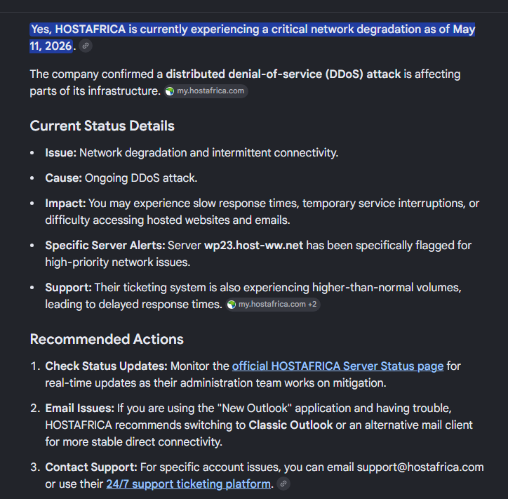 SamNato's tweet photo. Long day. Hostafrica is down. https://t.co/hxVLIrAIdr