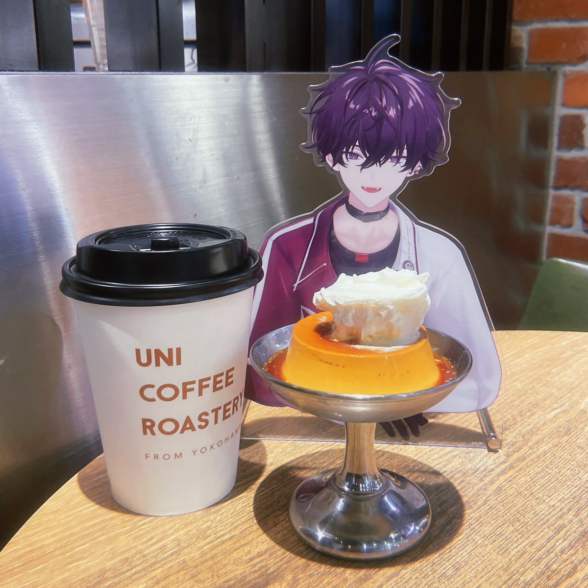 プリンさん 一緒にプリンをいただきました🍮🤝