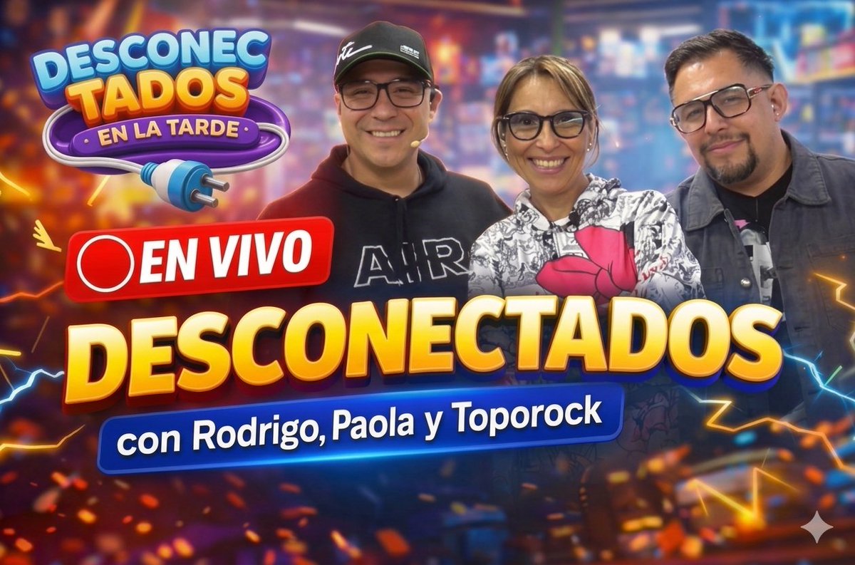 DesconectadosFM's tweet photo. 🔥 EL SHOW DE LA TARDE 🔥
Hoy desde las 17 hrs,nueva semanita
🎙️ Rodrigo, Paola y Toporock llegan con toda la energía para acompañarte como nunca antes.

Prepárate para un programa lleno de conversación, actualidad, humor, cocina,despachos en vivo, buena onda y la mejor compañía. https://t.co/SPRbghsuNy