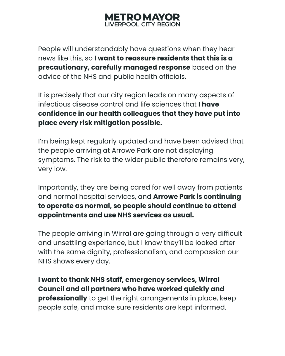 Steve Rotheram, Mayor of the Liverpool City Region tweet media