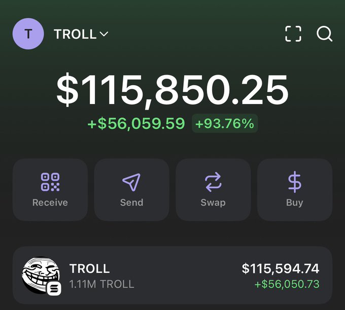 $TROLL

it's happening — meme coin season has arrived. airdrop bonuses are live and pumping.

just entered $TROLL at the mischief floor.
the feeling of opening your wallet and seeing green candles everywhere? absolutely priceless.
trollsol.xyz

<a href="/trollsol/">Freddy Random</a> is turning