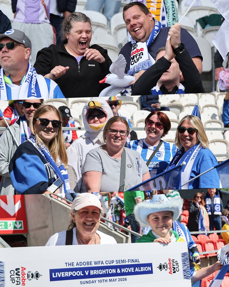 BHAFCWomen's tweet photo. Over 200 fans making the 540 mile round trip. 🫡 Your support is unbelivable! 💙🤍 https://t.co/BTOOYJsNRo