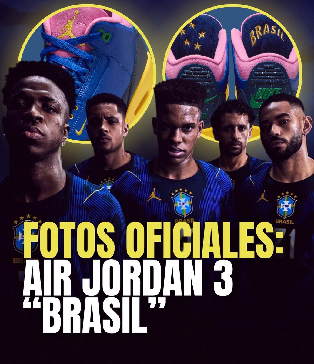 RareX_Community's tweet photo. Air Jordan 3 Retro Brasil 👟⚽

🎾Carlos Alcaraz fue quien reveló originalmente las Air Jordan 3 Brasil.

🎯 Mas informacion en https://t.co/O9ezahnp7x https://t.co/7M7Q2umNya