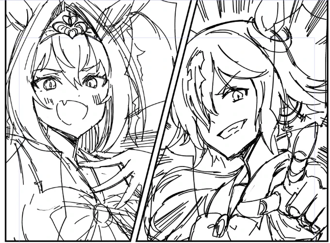 ダスカお誕生日に向けて描き始めた 