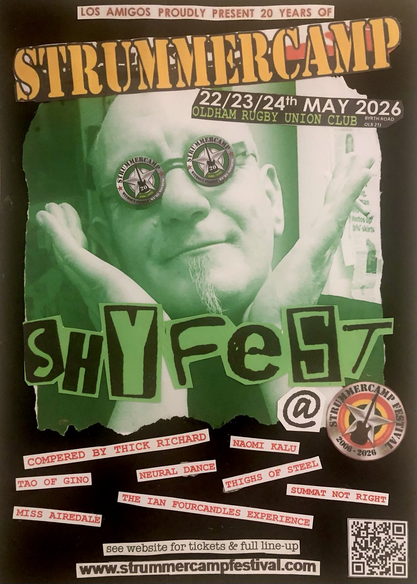 YVWarburton's tweet photo. #SHYTALKLEGACY #STRUMMERCAMP @Strummercamp HELLO! If you don't know, #SHYFEST are doing a stage at this year's Strummercamp! It's going to be a bloody belter &amp; it's their 20th anniversary... tickets &amp; info: https://t.co/Kqu8lDfNKh
***PLEASE SHARE BECAUSE I'M RUBBISH ON HERE*** https://t.co/4u6Y7oAGRs