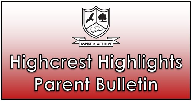 HighcrestAc's tweet photo. Parent Bulletin: 11-15 May 2026
https://t.co/w3pvBGaSSo #highcrestacademy https://t.co/8KZBBihjVF