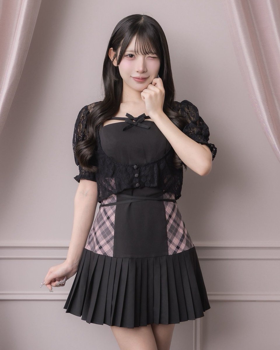 pium early summer collection 🎀／ ♡レイヤード切替プリーツミニ