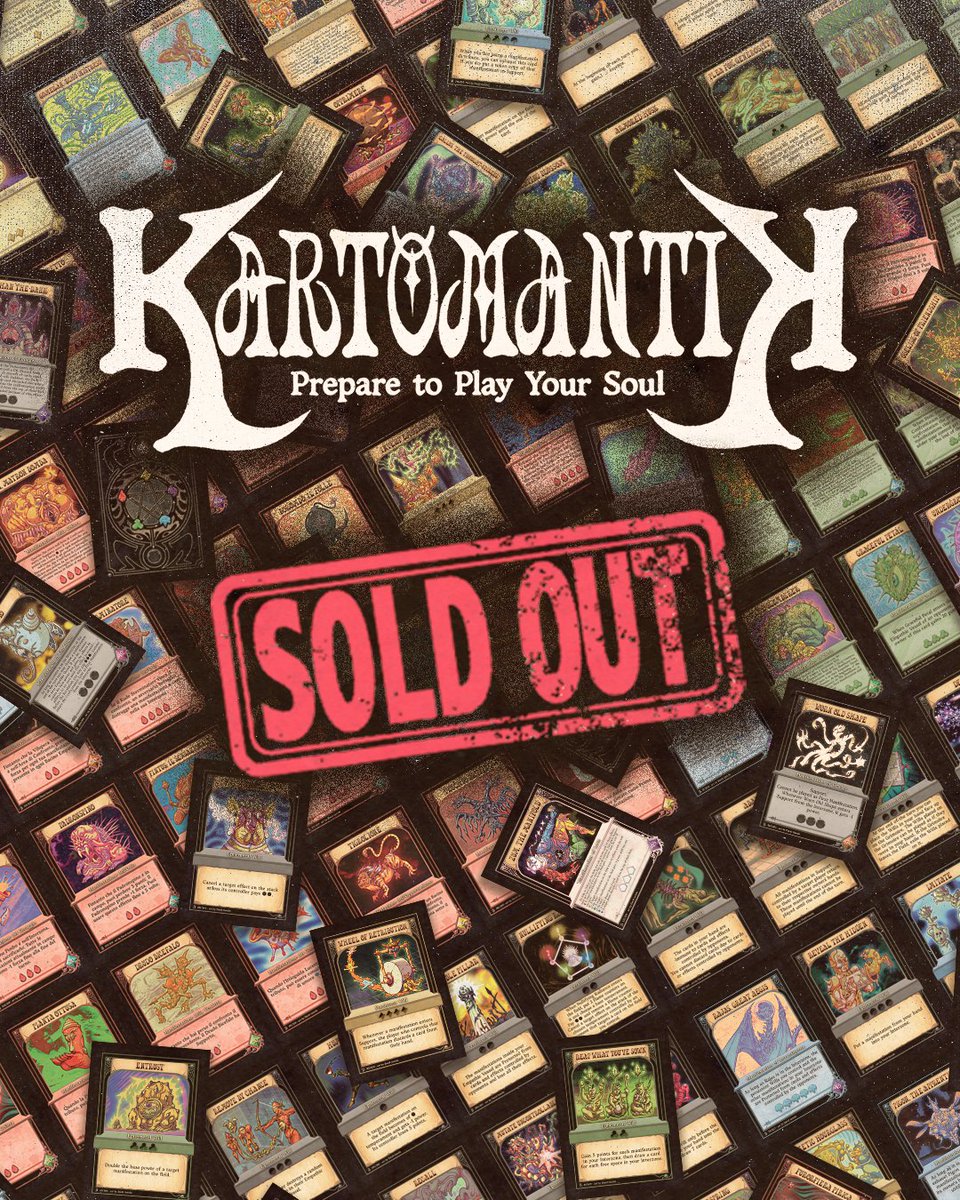Hollow_Press's tweet photo. Kartomantik by David Genchi Brothers and Michele Marchetti is sold out! 

Thanks for the support!

If you are one of those who missed it, don't worry it will be soon reprinted (end of May/beginning of June)! https://t.co/MhDJzytnmw