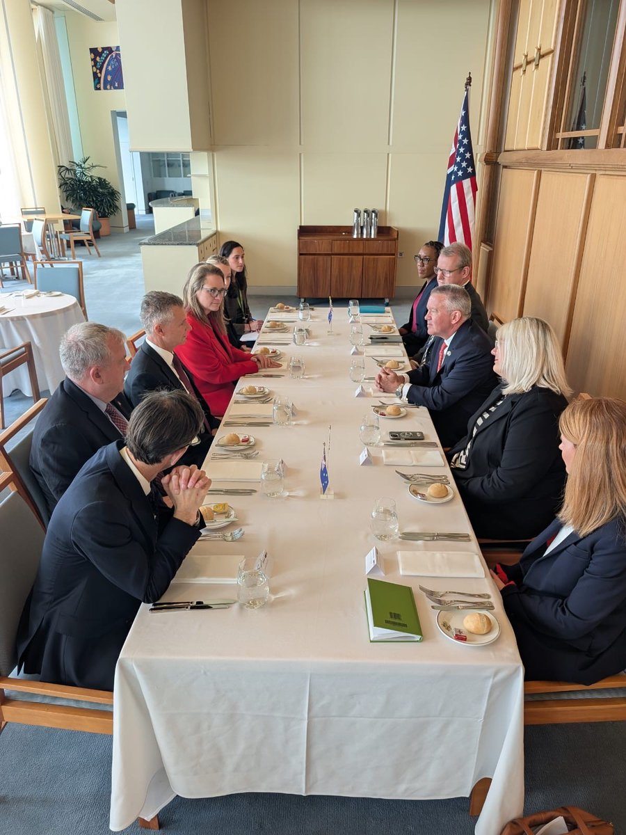 USAsiaPacific's tweet photo. Productive luncheon with Assistant Minister Thistlethwaite on what the U.S. and Australia can do together across the region including on energy security. -MGD https://t.co/jlaqBRVIXp