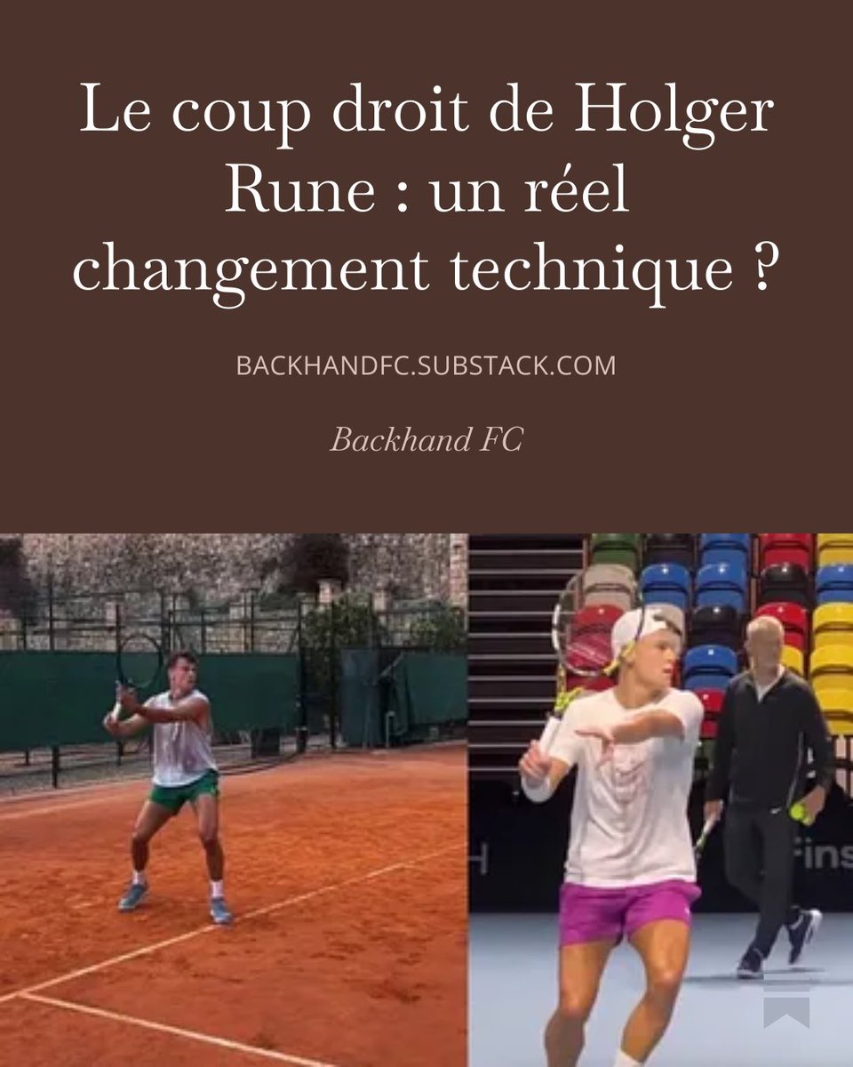 Mon premier article est en ligne ✍️ : 

Holger Rune a su profiter de sa longue période de convalescence pour modifier son coup droit — VRAI changement technique ? 

Analyse en détails de son coup droit — avant/après et plusieurs comparaisons 

open.substack.com/pub/backhandfc…